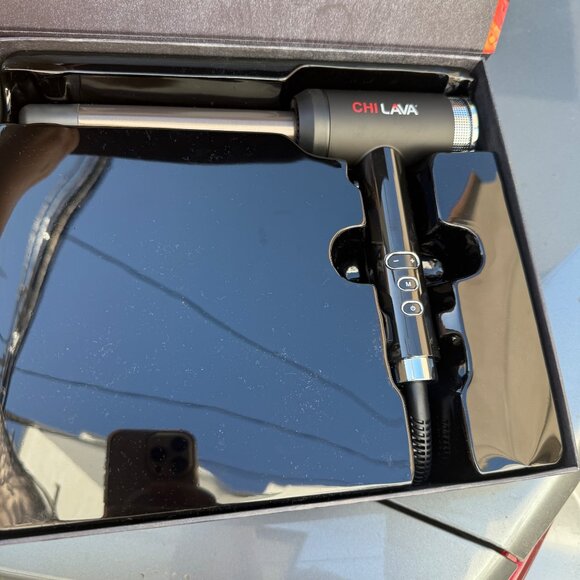 CHI Lava Volcanic Lava Ceramic Curl Shot 1" Barrel Hair Tool For Styling With Io - Picture 2 of 3